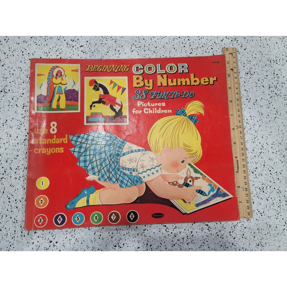 1962 Whitman Publishing Color by Number coloring book